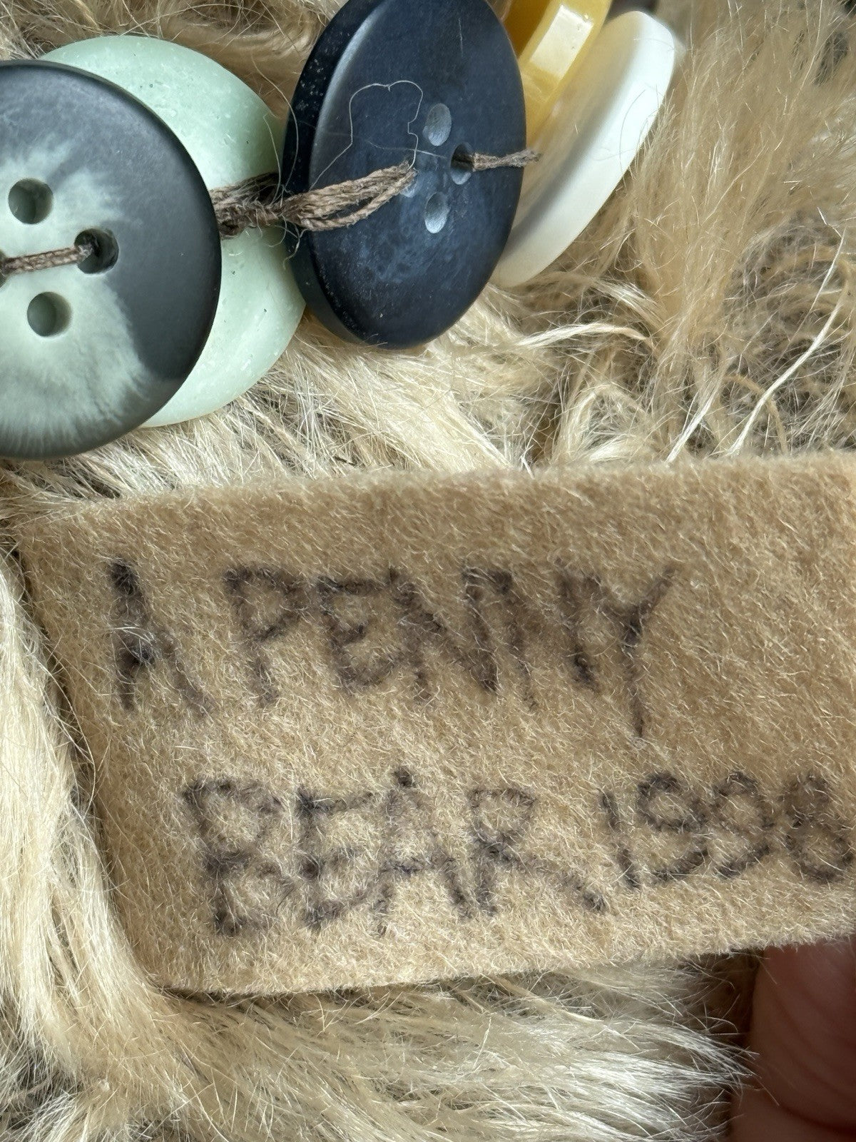 Vintage Collectible 1990s A Penny Artist Teddy Bear Limited Edition 50 Handmade