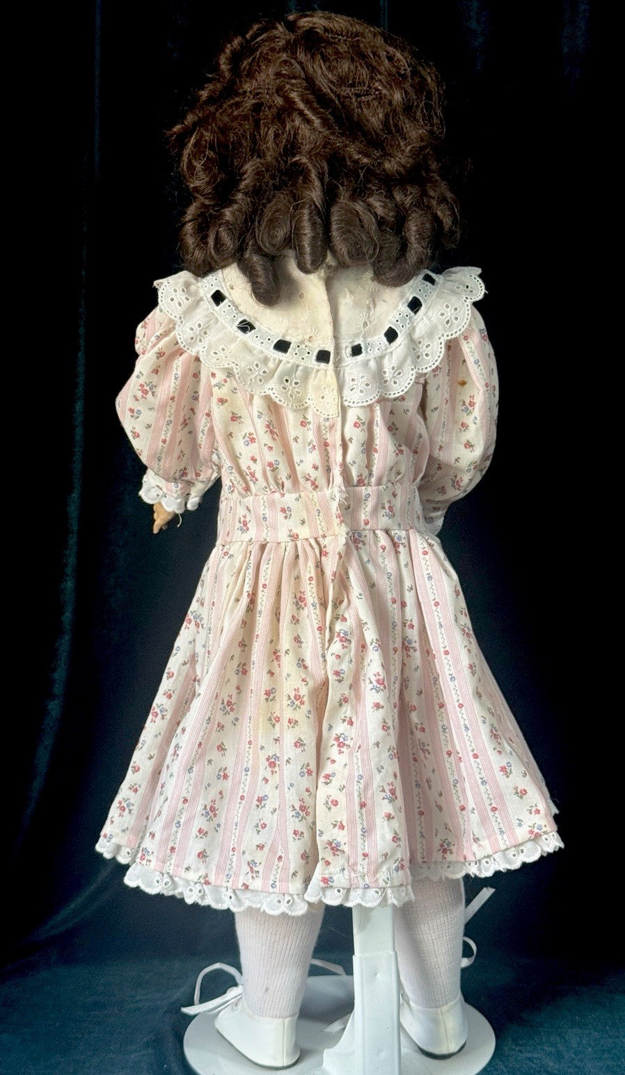 Antique German Queen Louise Doll Bisque Head Composition Body 24” Doll
