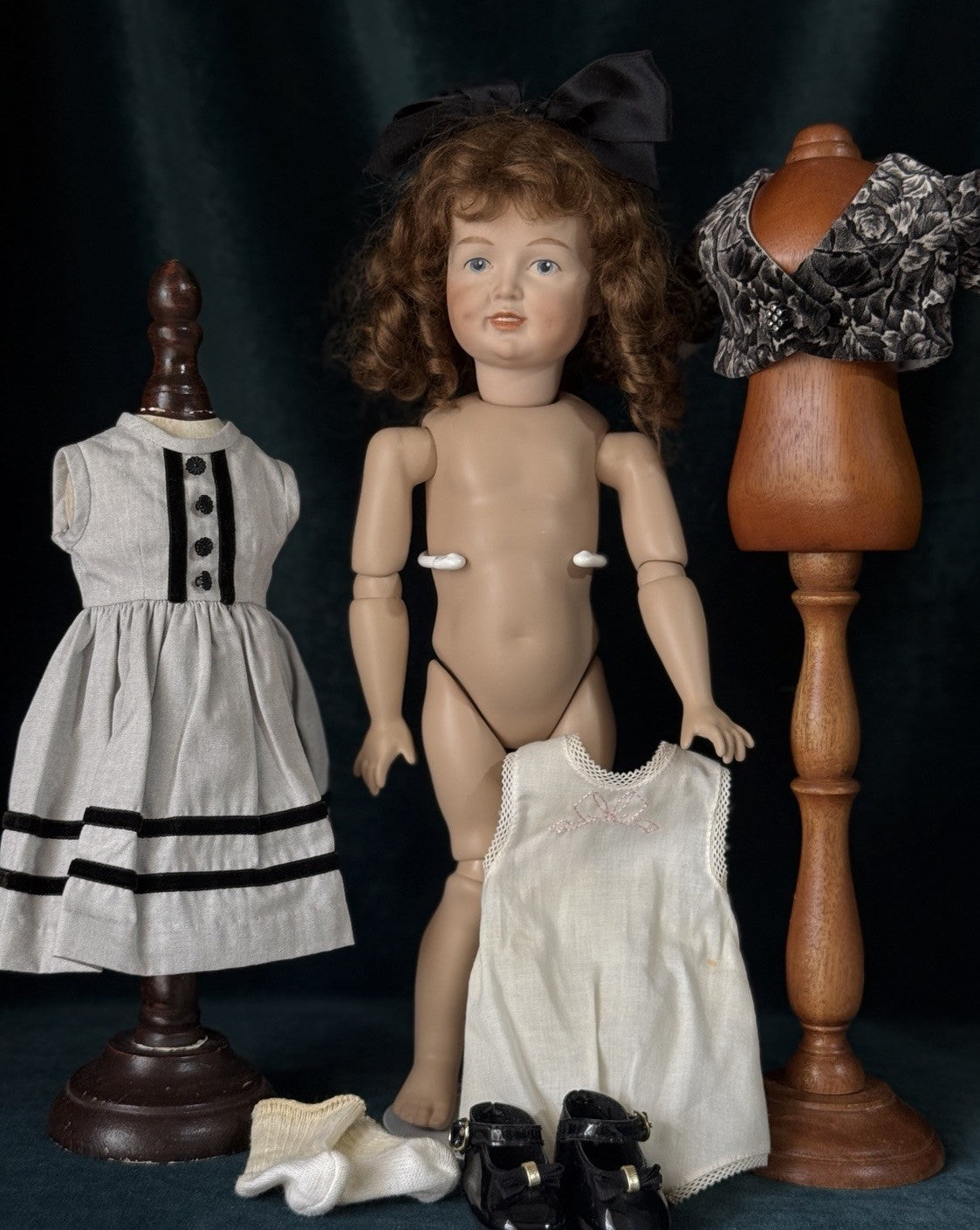 Rare Reproduction of Antique Simon Halbig 151 Smiling Character 15” Doll