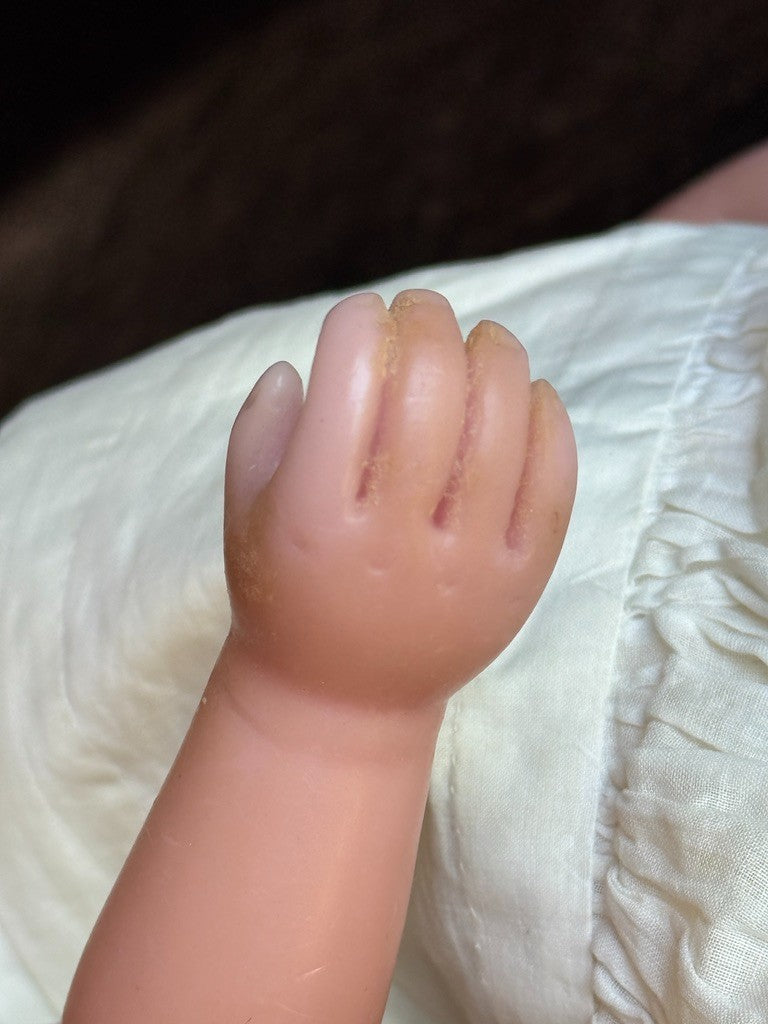 Antique English 21" Pierotti Poured Wax Doll