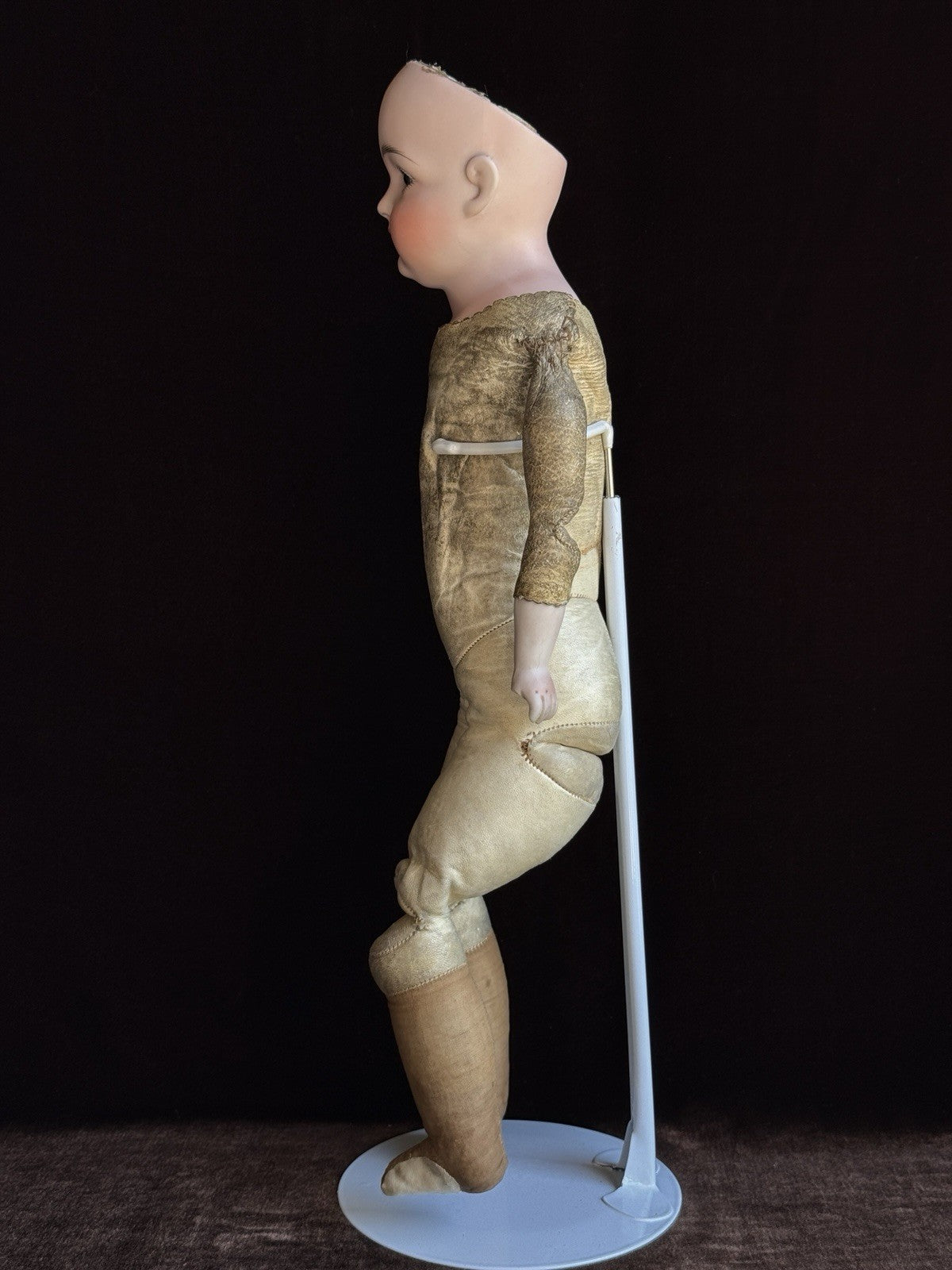 Rare Antique German 18” Early Kestner Square Teeth Bisque Shoulder Head Doll