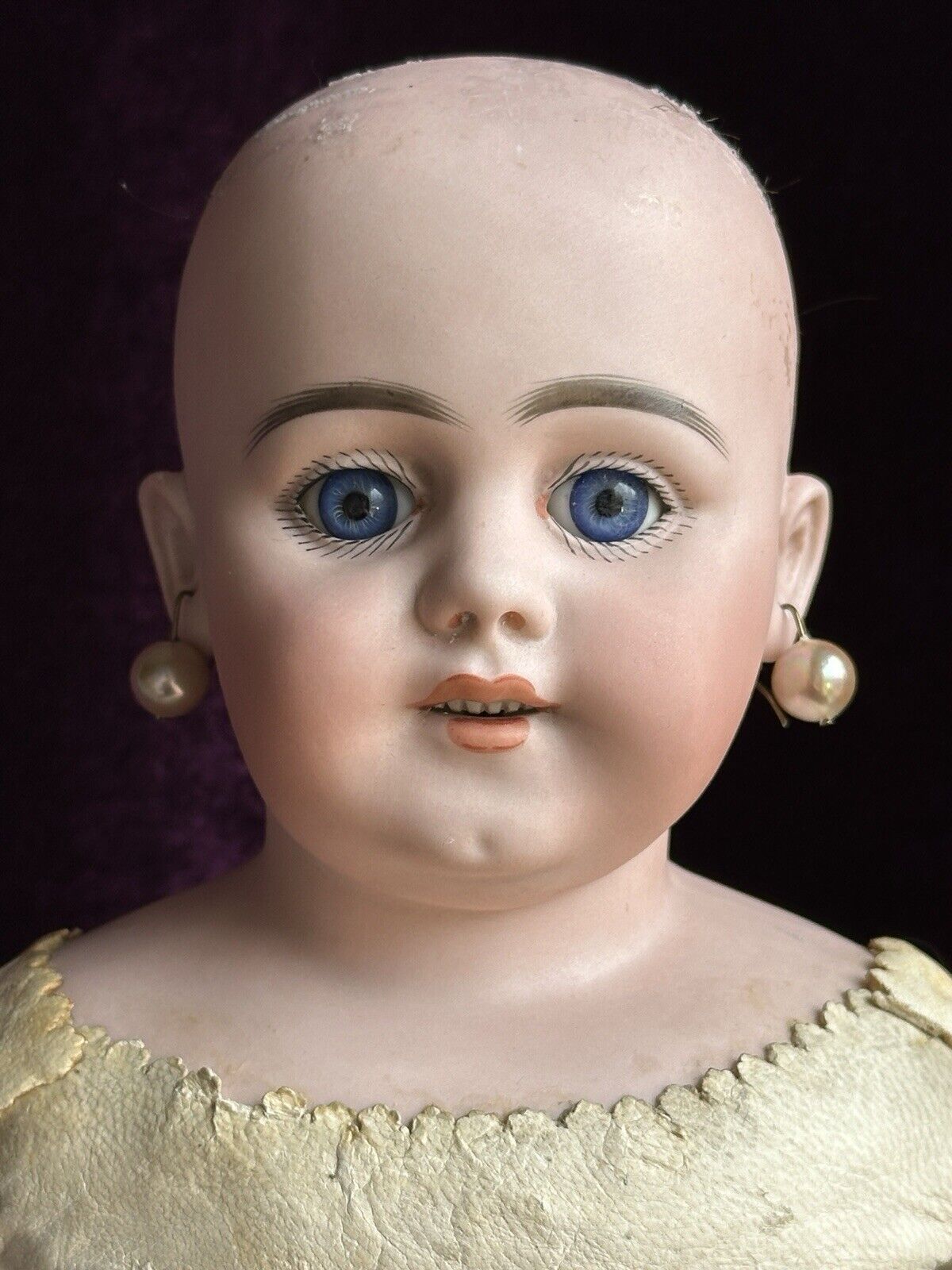 Antique German 21” Early Simon Halbig Bisque Shoulder Head Doll