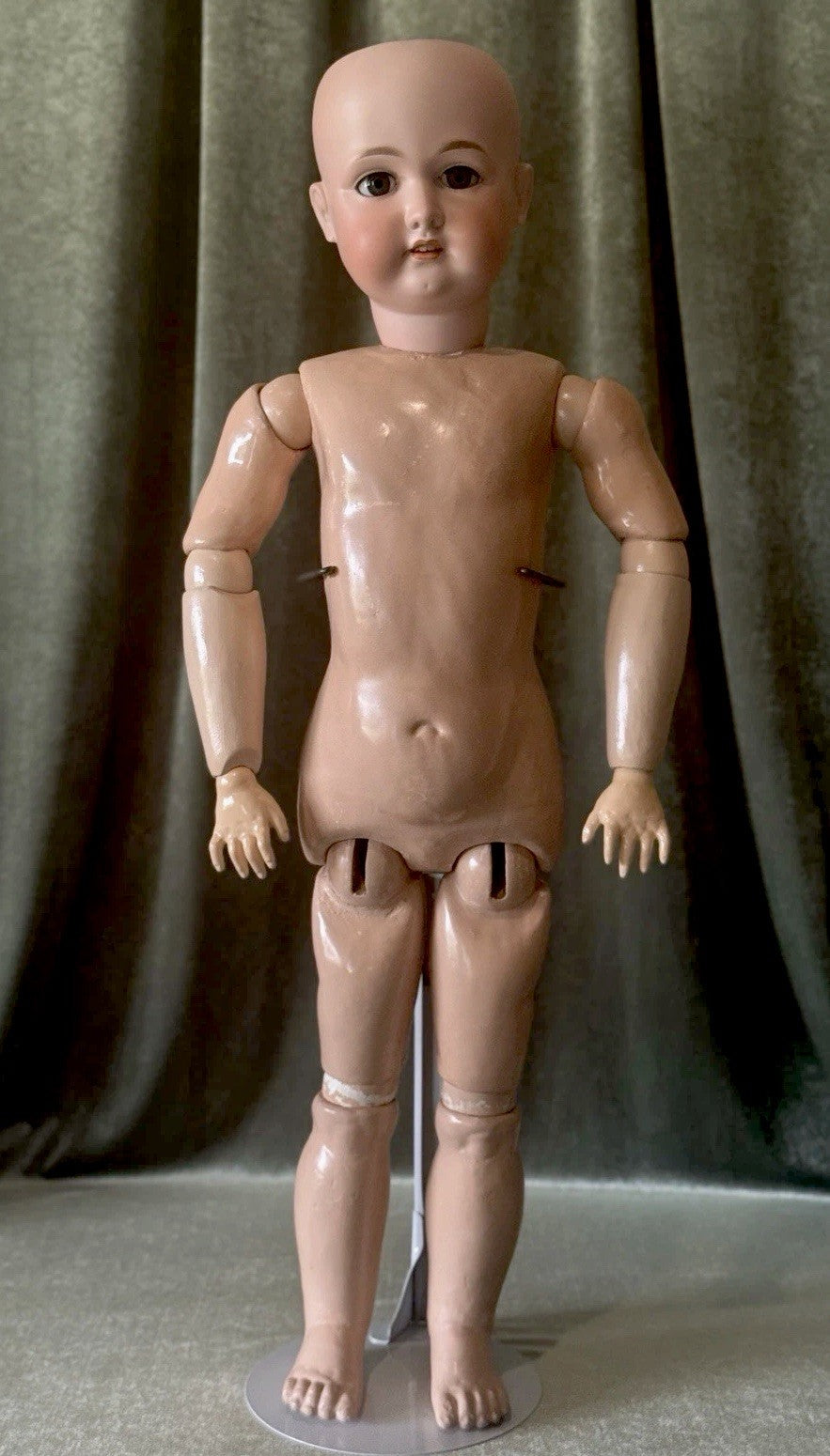 Large 34” Antique German Armand Marseille Doll Bisque Head Composition Body