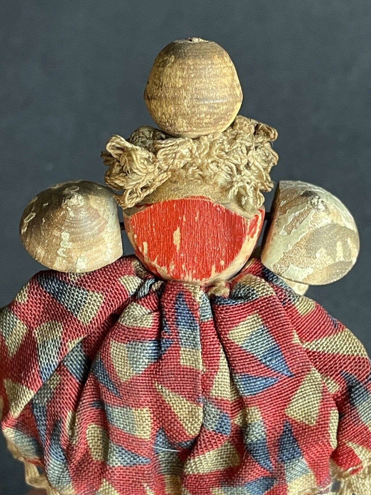 Antique German Grodnertal (?) Carved Wooden Miniature Dollhouse Victorian Doll