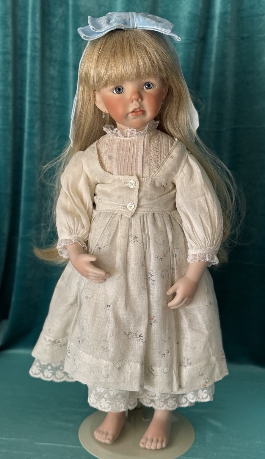 Reproduction Of “Jenny” (?) by Dianna Effner Mold Porcelain 21”Doll