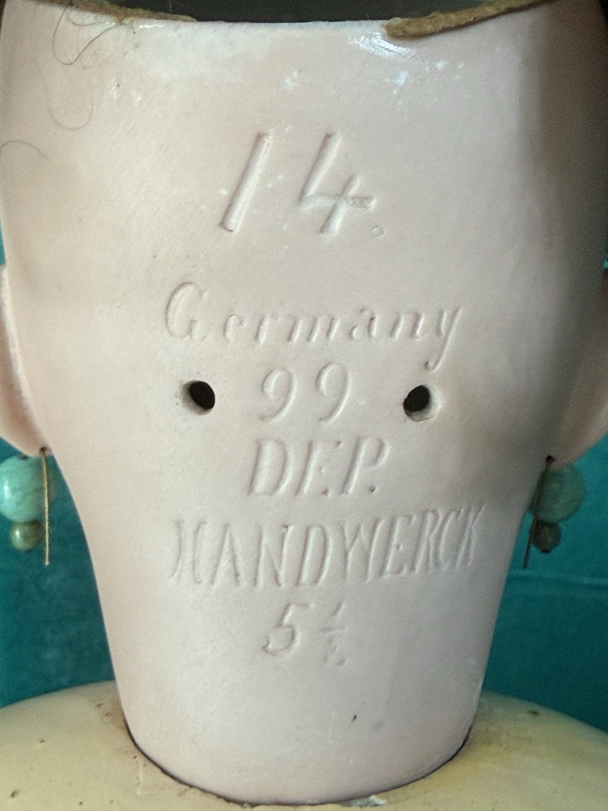 Large Antique German 28” Heinrich  Handwerck 99 DEP 14 Bisque Head Doll
