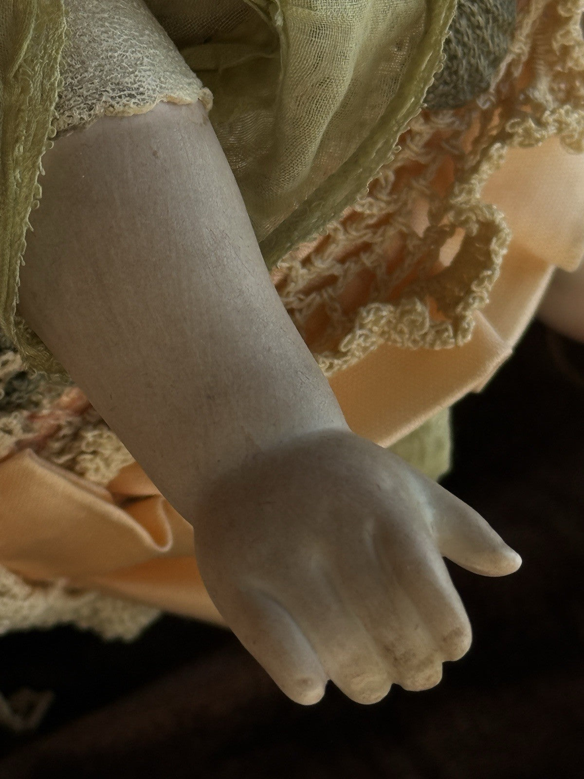 Antique German 20” Gebrüder Kuhnlenz (?) Bisque Shoulder Head Doll
