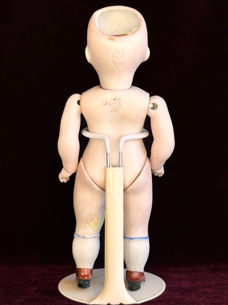 Large Antique German 7.5” Kestner 121 All Bisque Mignonette Doll Swivel Head
