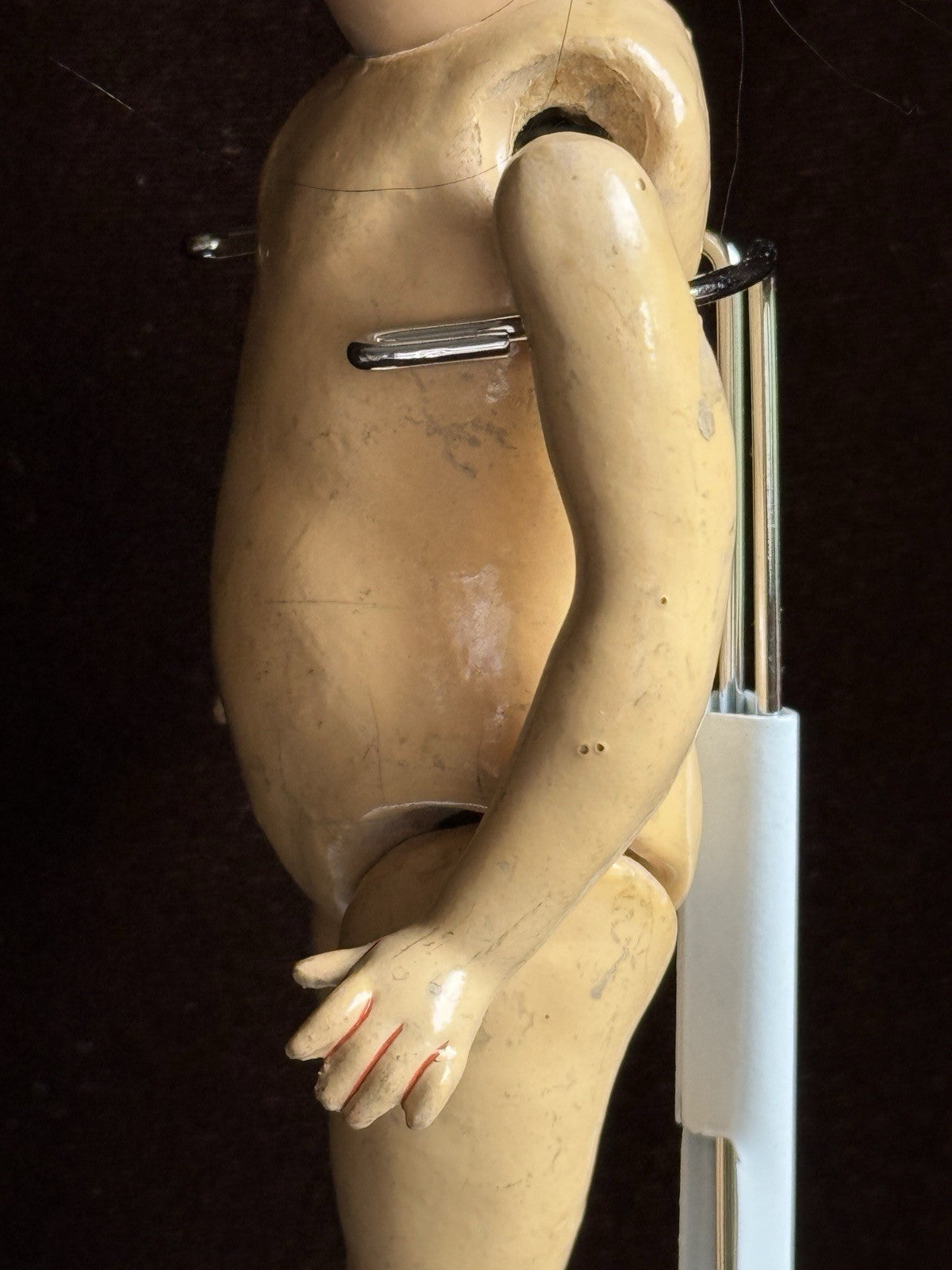 Antique German 8” Armand Marseille Asian Bisque Head Oriental Girl Doll