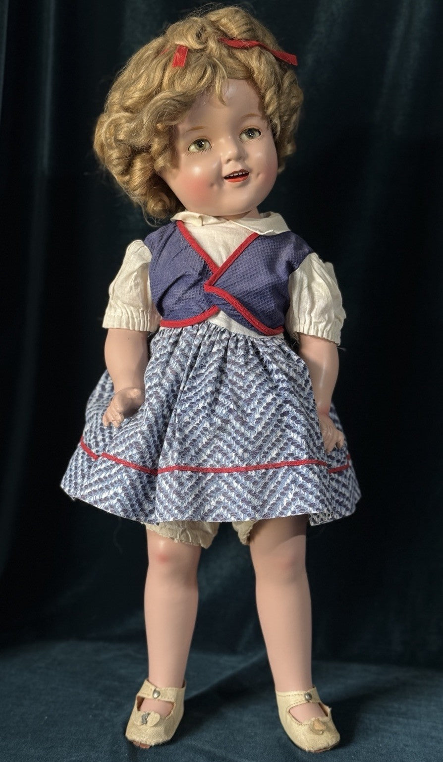 Antique 1930’s Composition 21” Shirley Temple Doll by Ideal Company
