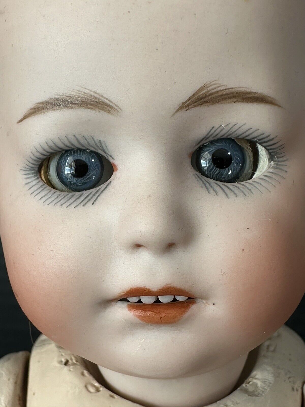 Rare Antique German Heubach Gebrüder Mold 10532 Bisque Head Character 9” Doll
