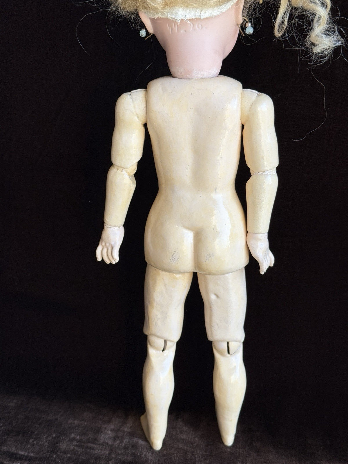 Antique German 16” Gebrüder Kuhnlenz 44-26 Bisque Head Doll