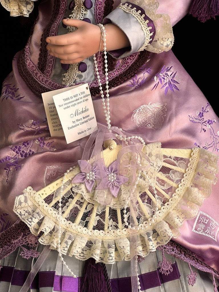 Huge Mary Benner 36" Porcelain Repro of French Bru Jne Michiko Doll LE 750