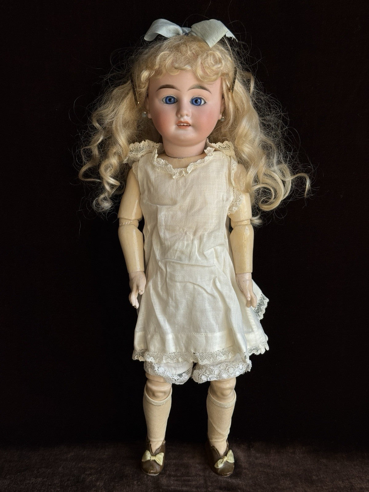 Antique German 16” Gebrüder Kuhnlenz 44-26 Bisque Head Doll