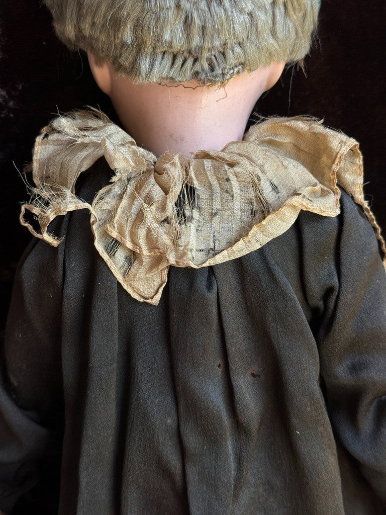 Large Antique American 21” Schoenhut Wooden Jointed Pouty Pierrot Boy Doll