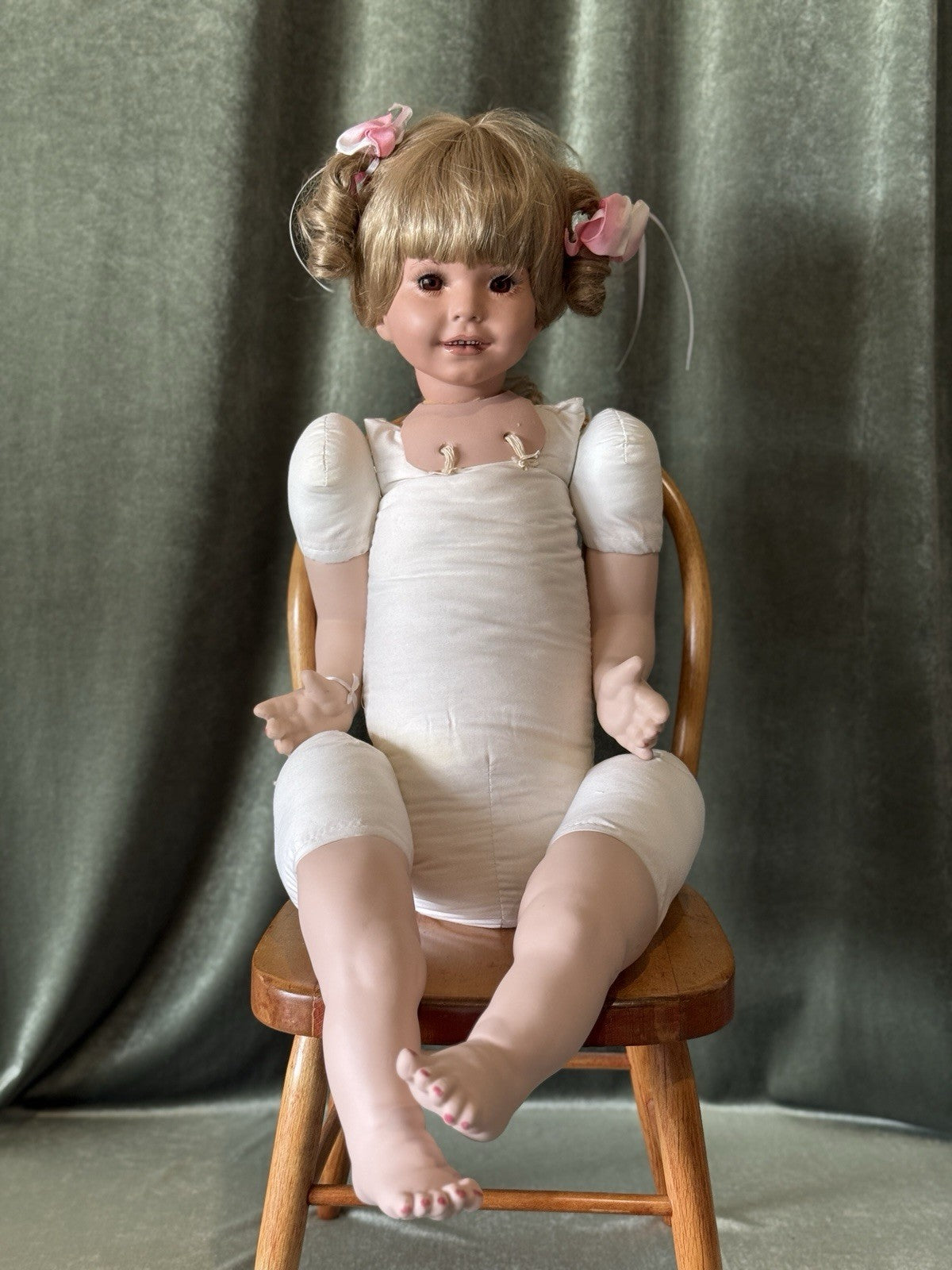 Artist Reproduction Of Porcelain 29” Doll “Shannon” Donna Rubert Mold