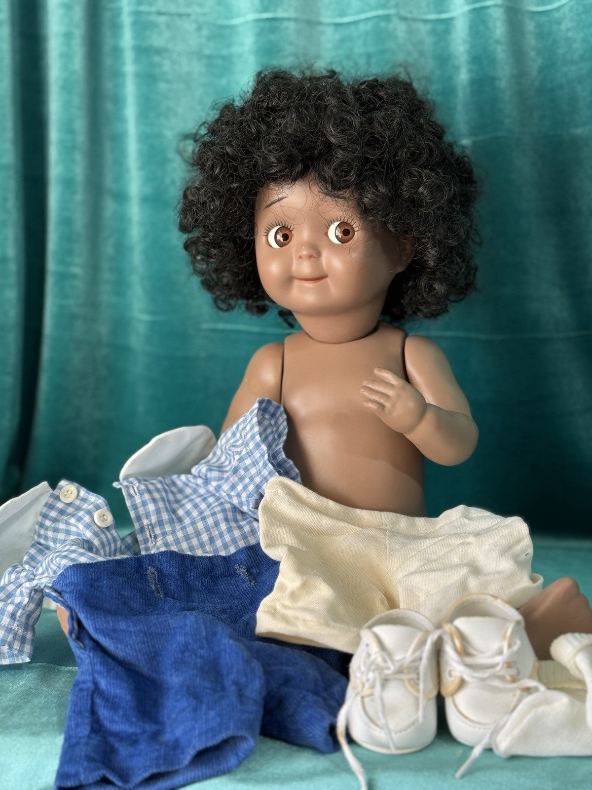 Vintage Reproduction of Antique German JDK 221 Googly Eyes 16” Doll