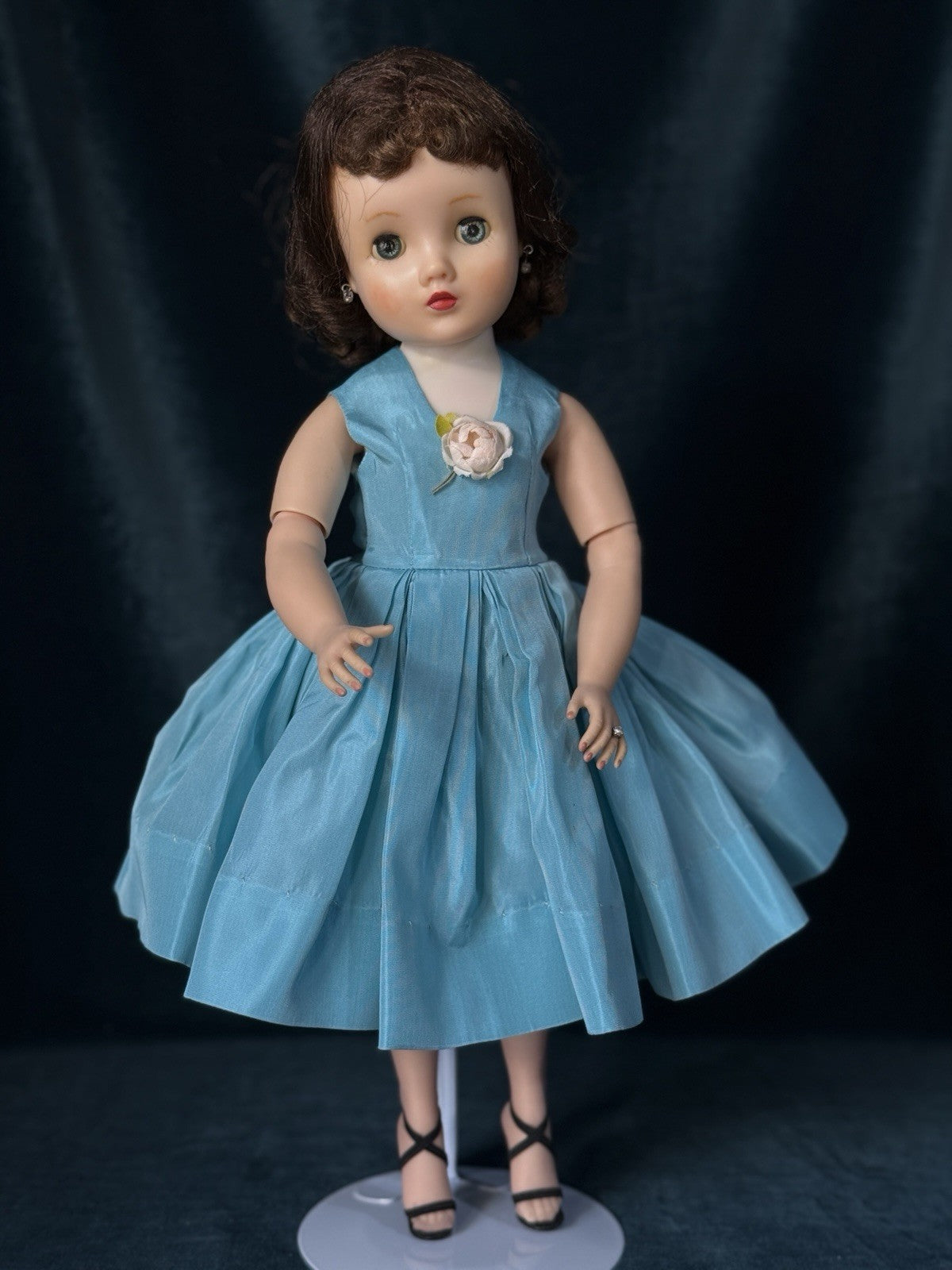 Vintage 1958 Madame Alexander 16” Elise Doll Aquamarine Bolero #16-11 Outfit