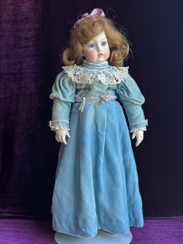 Vintage 1961 Bisque 21” Reproduction of Antique French Bru Circle Dot Doll