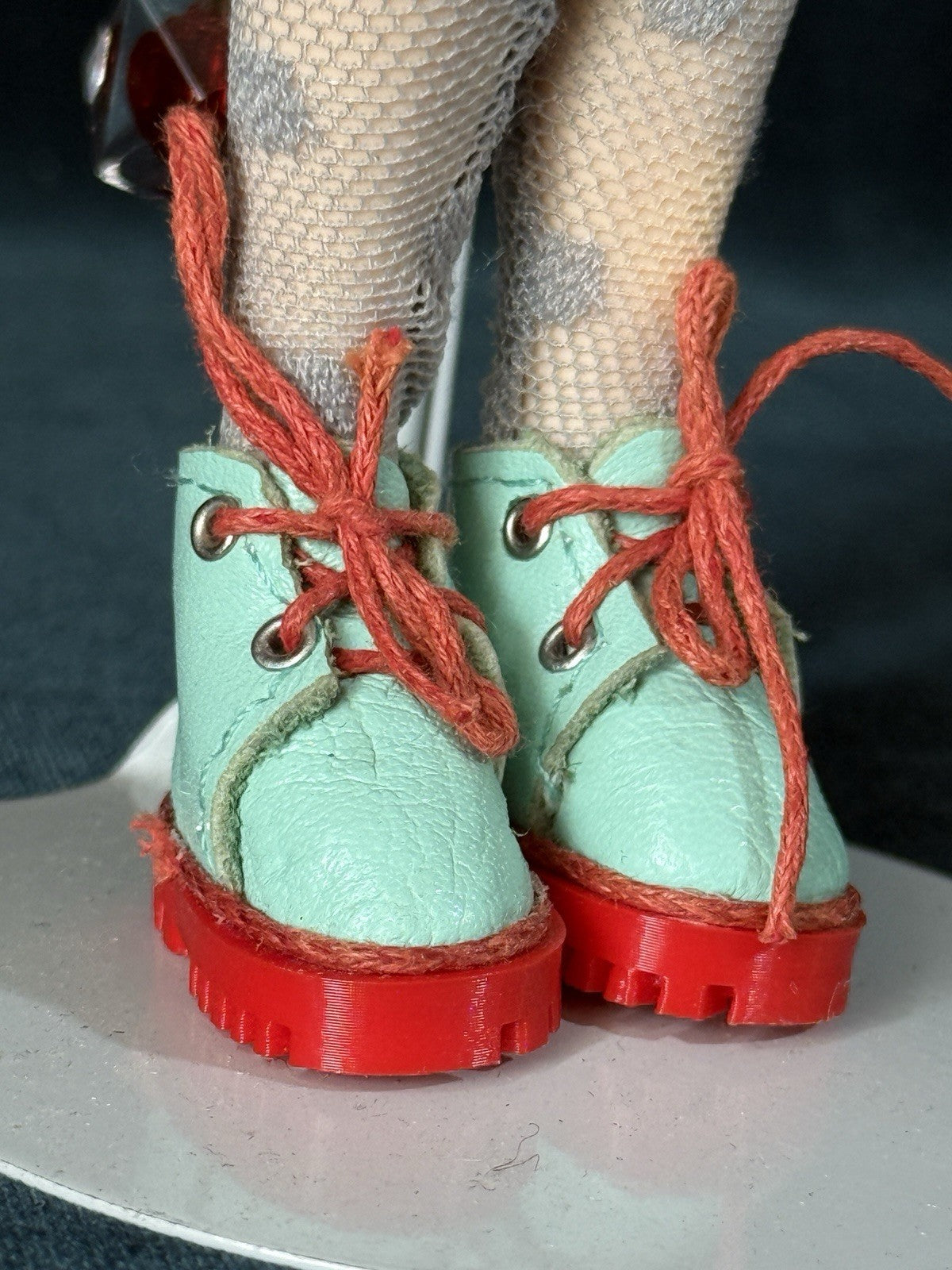 OOAK Custom Blythe 11” Artist BJD Doll In Green/blue Dress