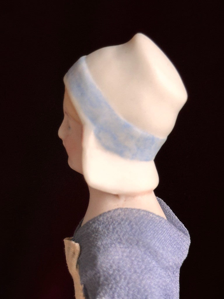 Vintage 5.5” Hertwig (?) Miniature Porcelain Dollhouse Parian Doll