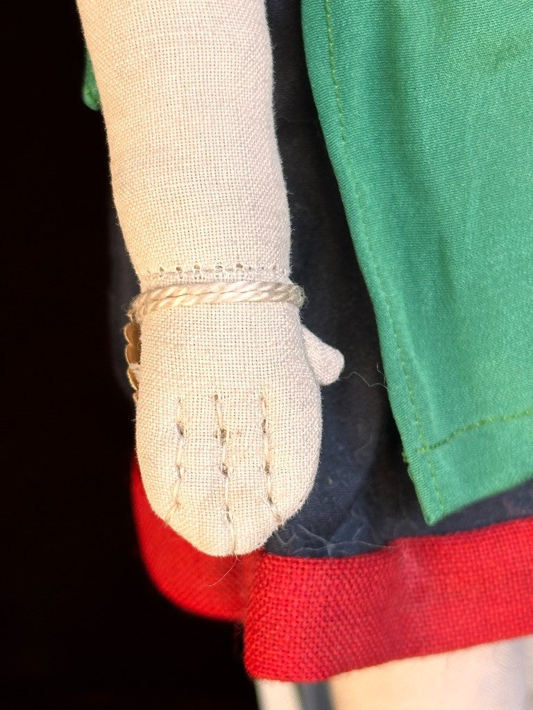 Unidentified Antique European 14” Kathe Kruse Style Oil Painted Cloth Doll