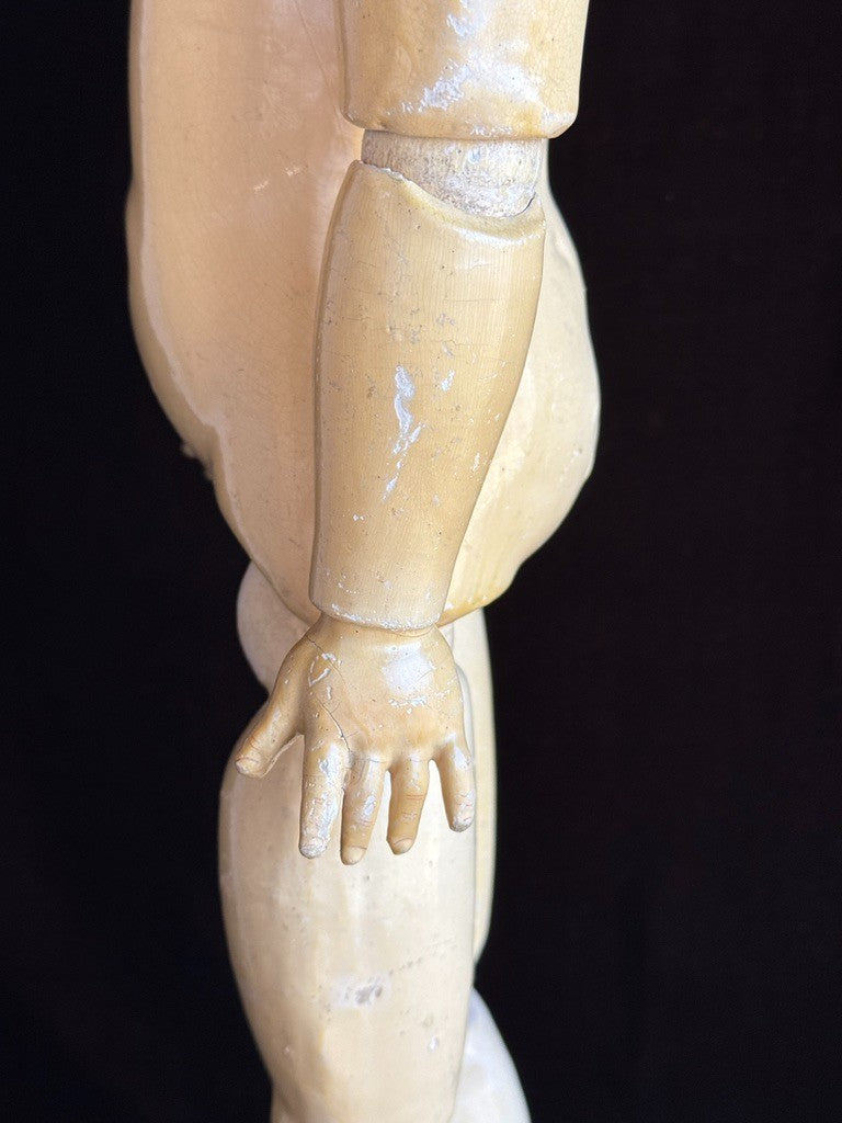 Antique German 25” Queen Louise Bisque Head Composition Body Doll
