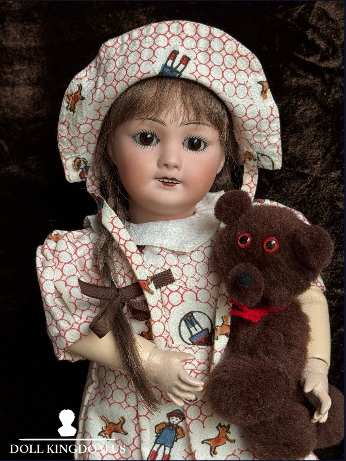 Collectible 12" Porcelain Composition Reproduction of Bleuette Unis 301 Doll