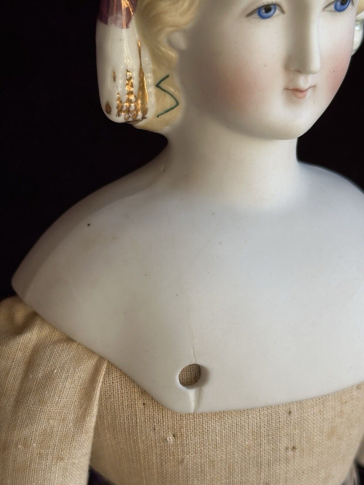 Rare Antique German 14.5” Alt Beck Gottschalck Empress Eugenie Parian China Doll