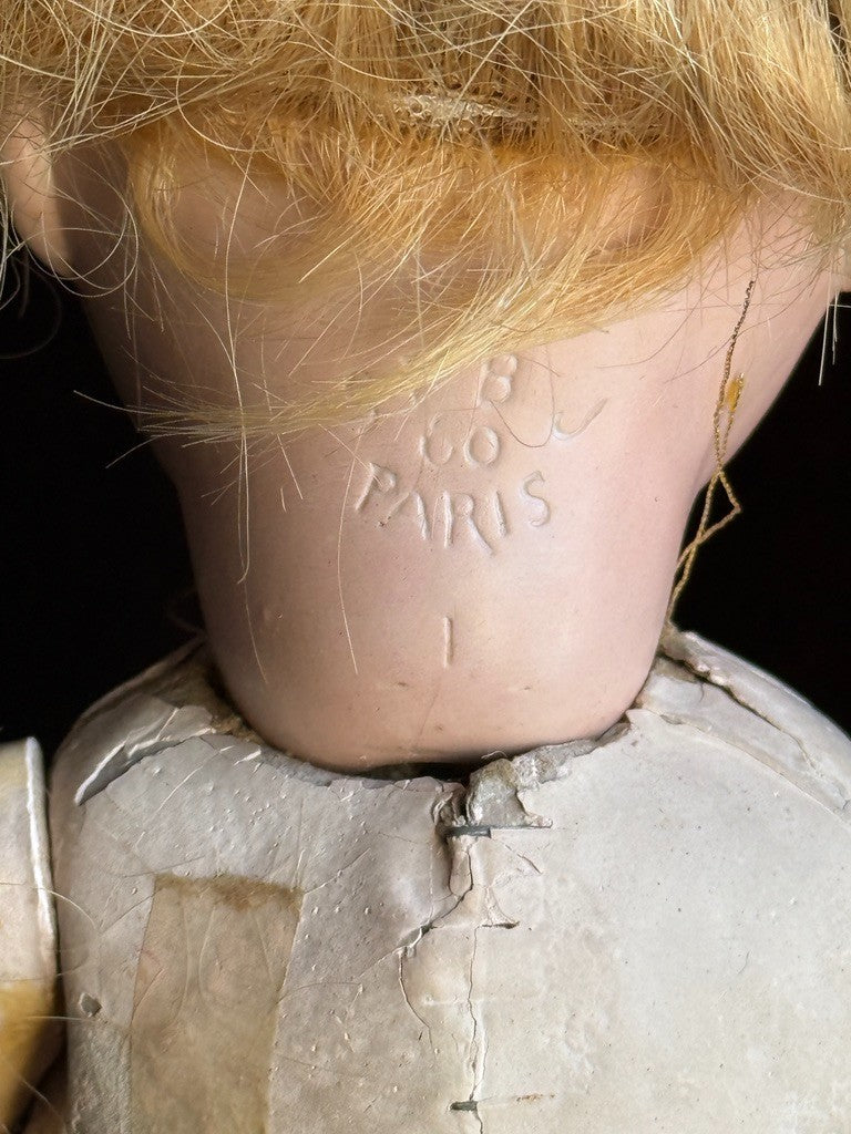 Antique French 18.5” SFBJ 60 Bisque Head Doll