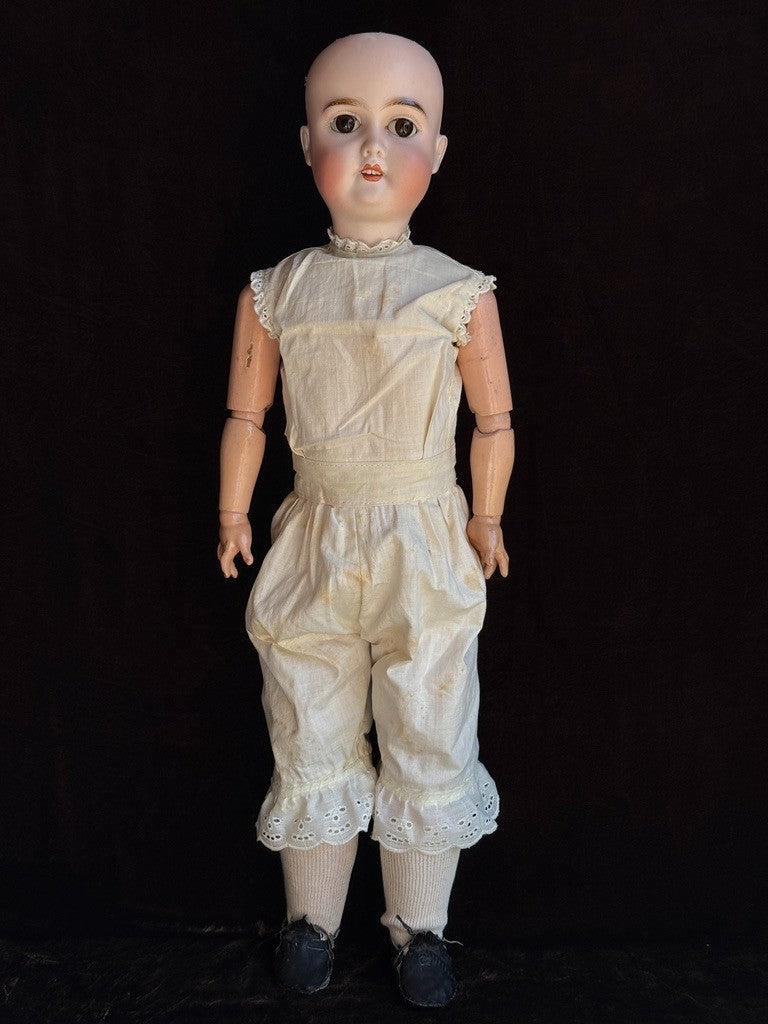 Antique German 25" Gebruder Kuhnlenz 165 Bisque Head Doll