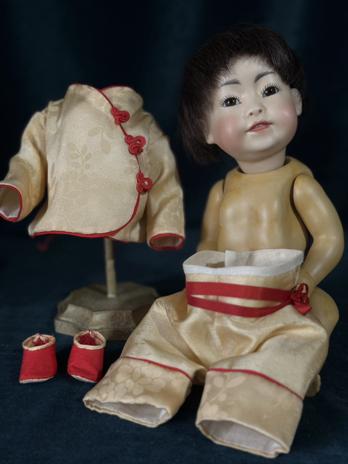 Vintage Repro of Antique German Kestner JDK 243 Oriental 10” Doll By Opal Butler