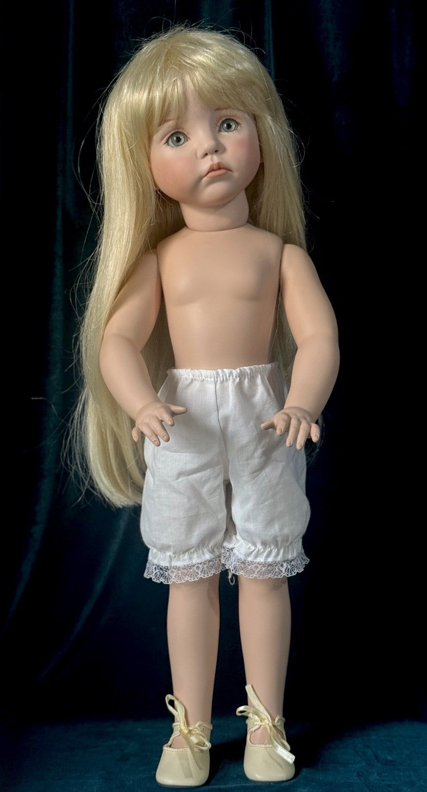 Collectible All Porcelain 24” Doll by Linda Rick The Doll Maker
