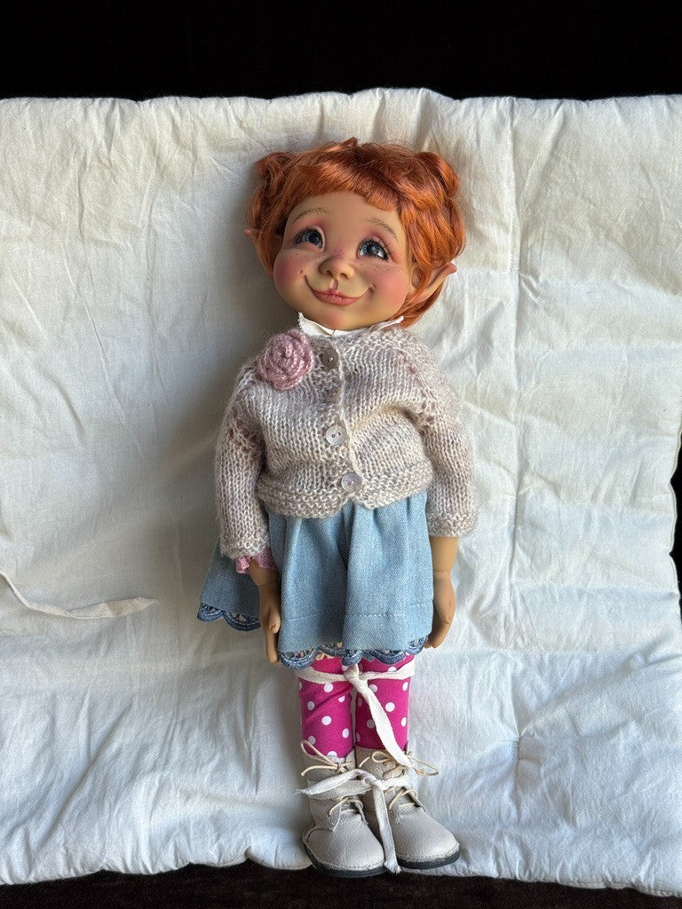 Collectible Kim Arnold Trinket Box 16" Sunny Elf Resin BJD Doll with Certificate