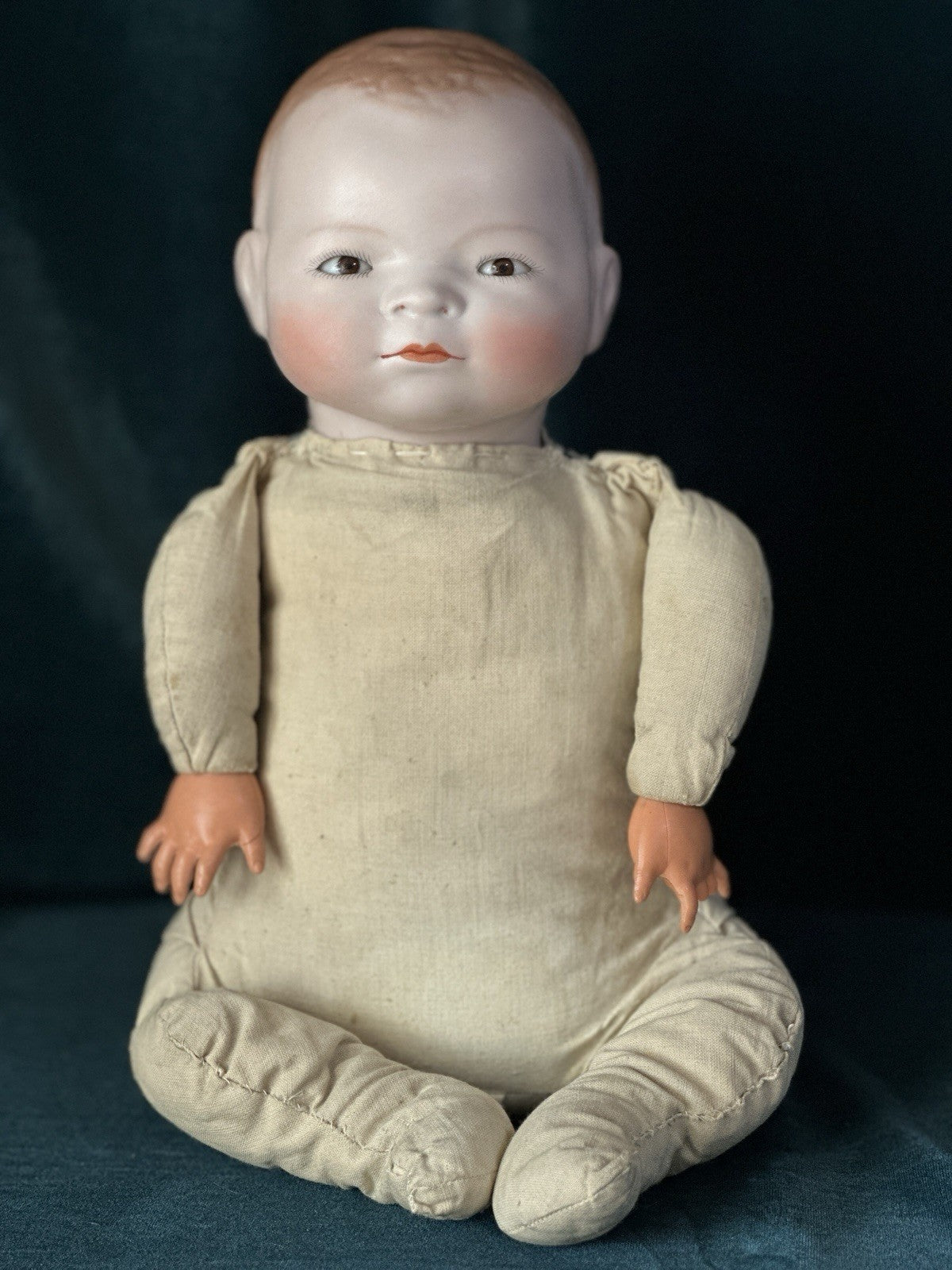 Antique  15” Bye Lo Doll  Bisque  Head by Grace Putnam Working Cryer