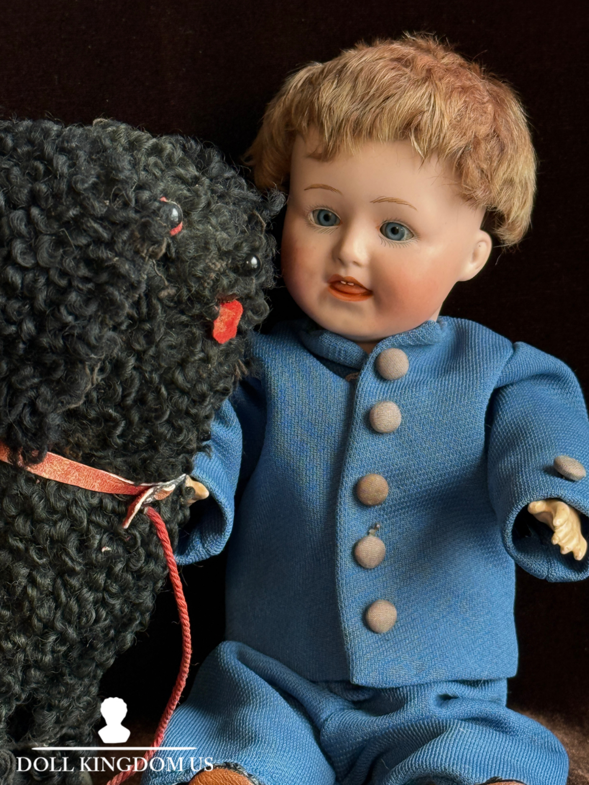 Antique German 12” Gebruder Heubach 8413 Bisque Head Character Boy Doll