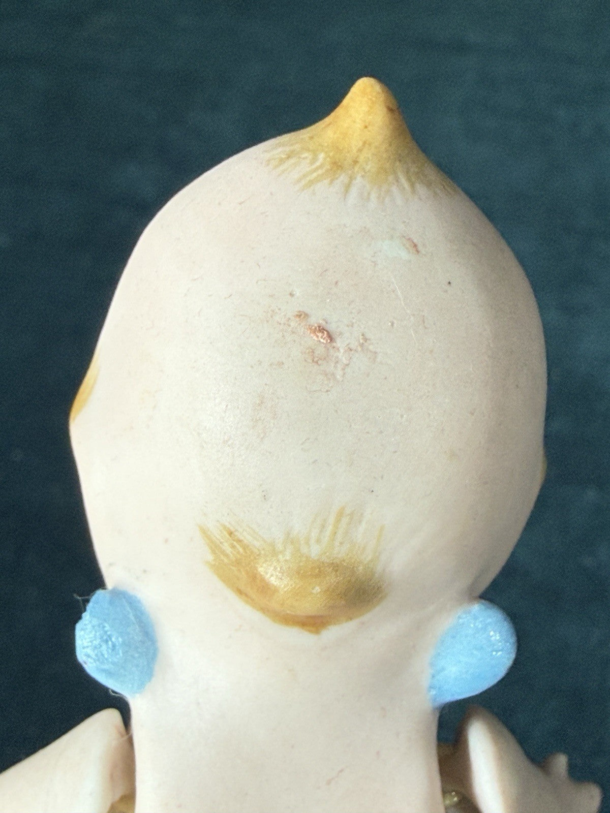 Reproduction Of Antique German All-Bisque Kewpie 4 3/4” Doll Blue Wings