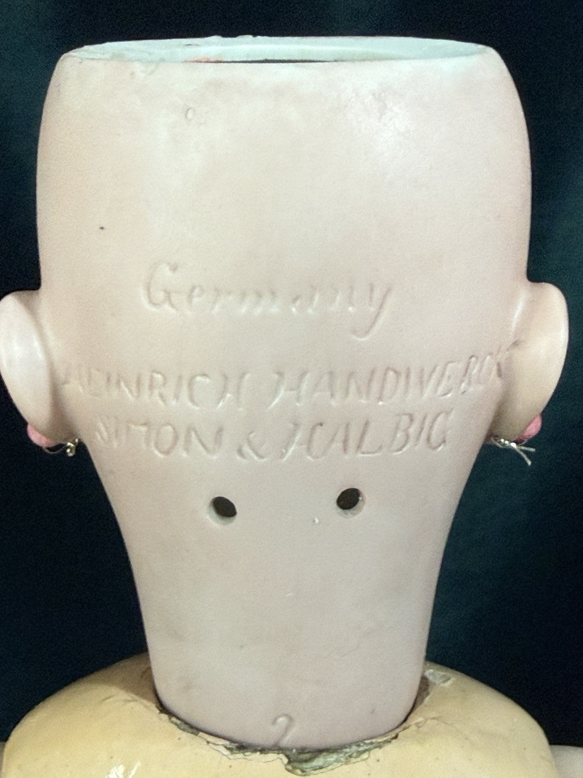 Antique German Simon Halbig Heinrich Handwerck 19” Doll Bisque Head