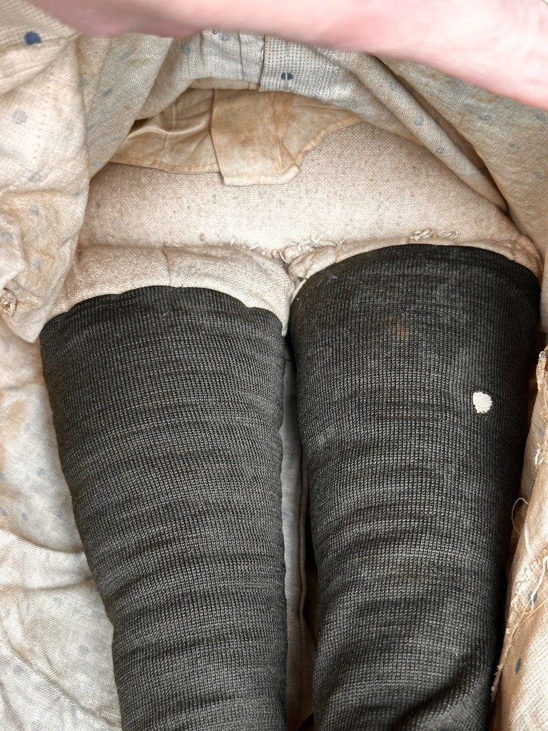 Antique German 19” Flat Top Highbrow China Shoulder Head Doll