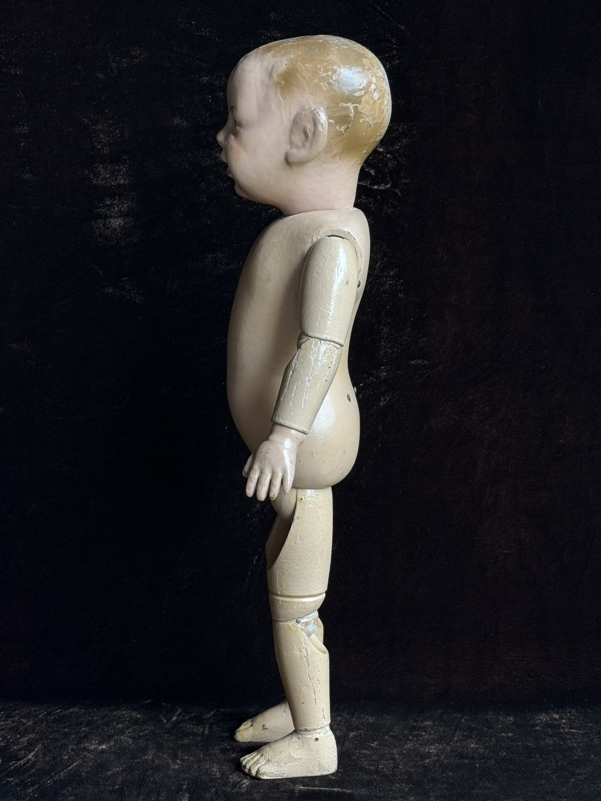 Rare Antique American 15” Schoenhut Tootsie Wootsie Wooden Jointed Boy Doll