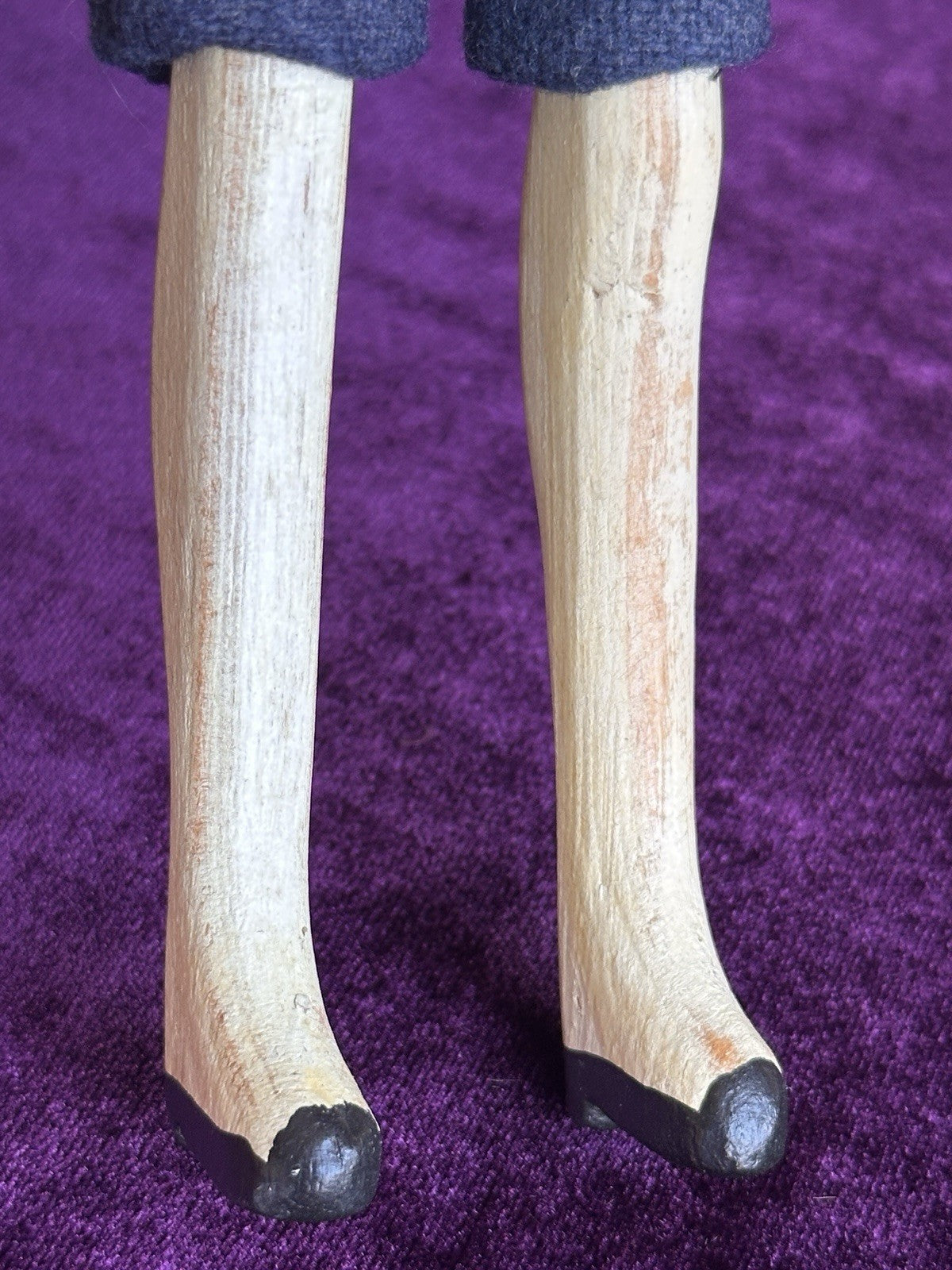 Vintage Fred Laughon Peg Wooden Hagar and Mr Tyler Dolls Grodnertal Style