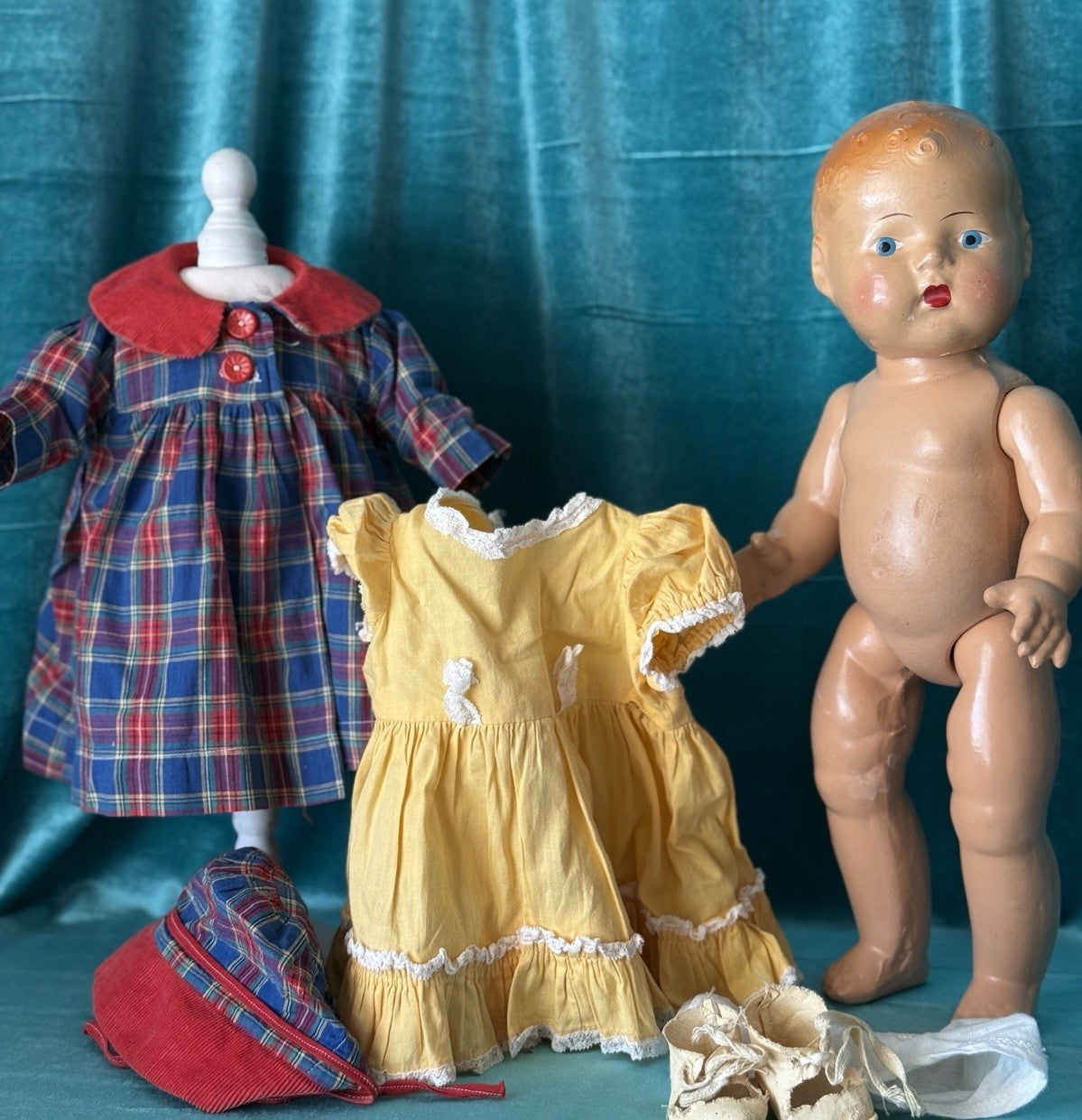 Vintage Unidentified 16” All Composition Doll