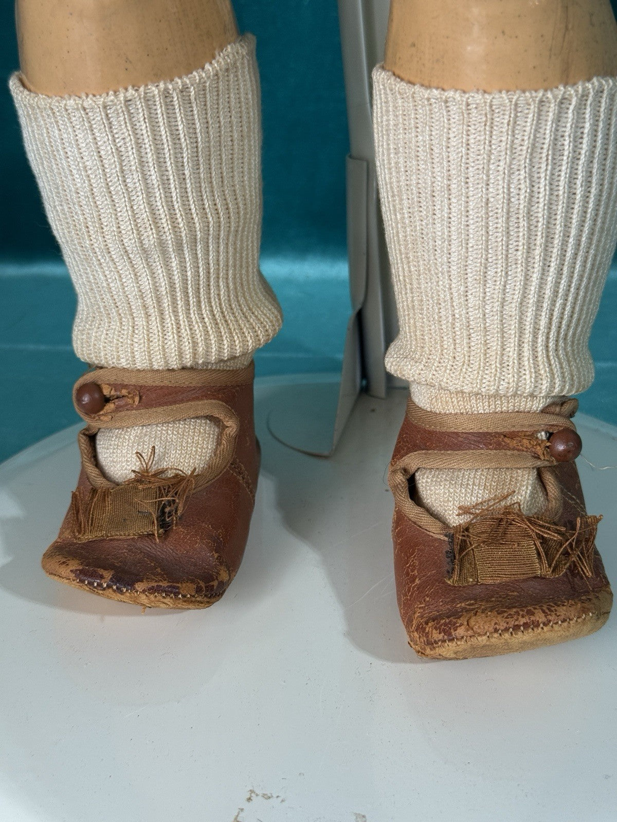 Antique German C.M. Bergmann and Simon Halbig Bisque Head 28” Doll