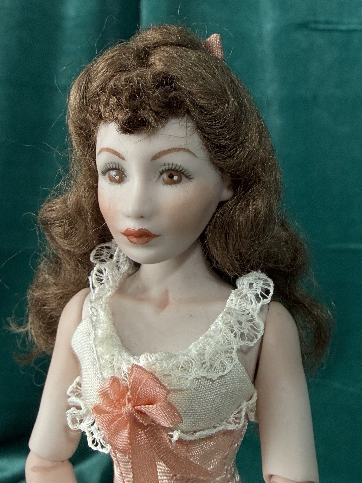 Artist Collectable Porcelain Jointed 7” Doll “Rose” LE 40 by Sonja Bryer