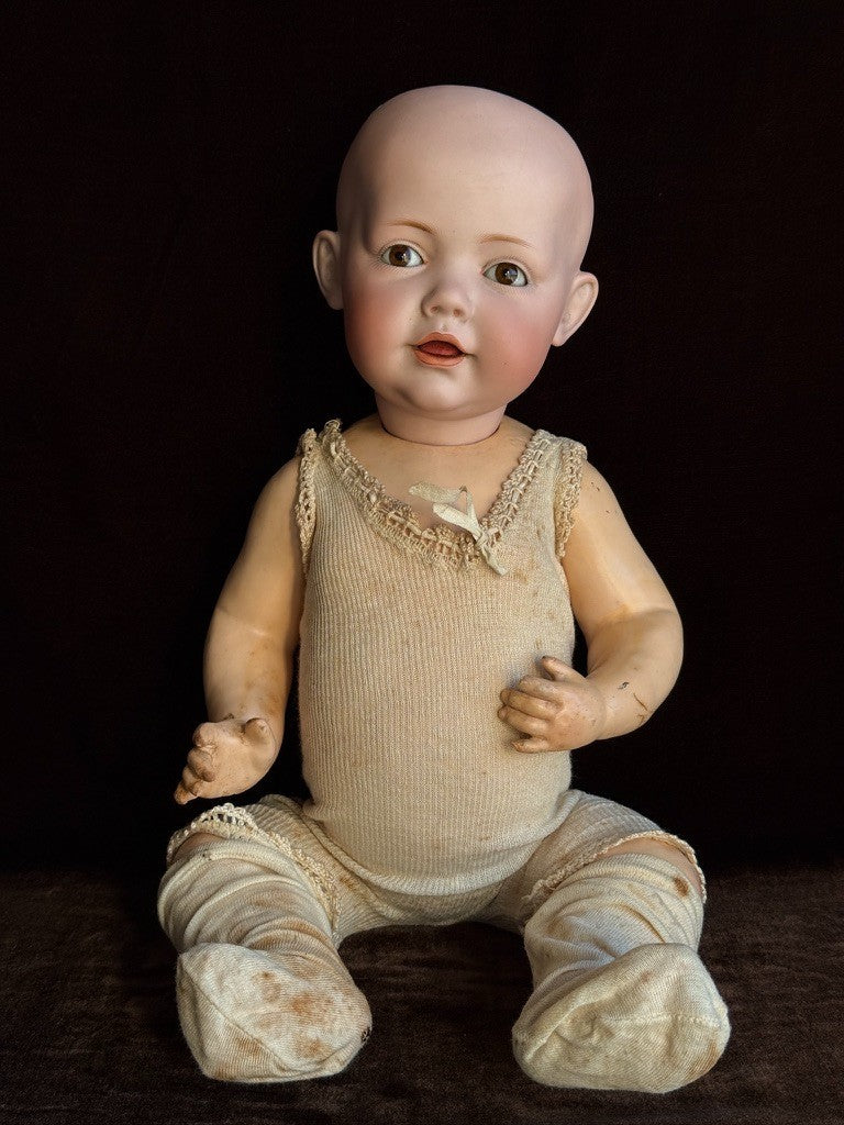 Antique German 16” Hilda Kestner 245 Bisque Head Baby Doll