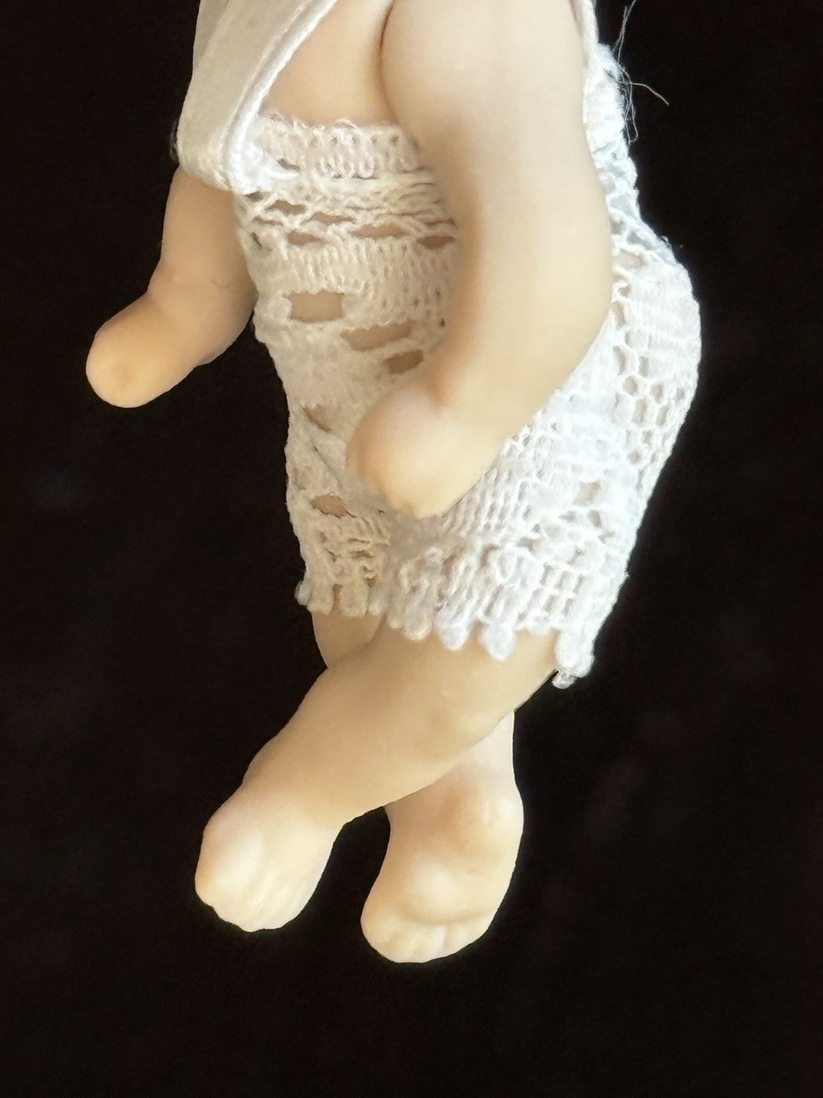 Lot of Miniature Dollhouse Buggy and Porcelain Baby Doll