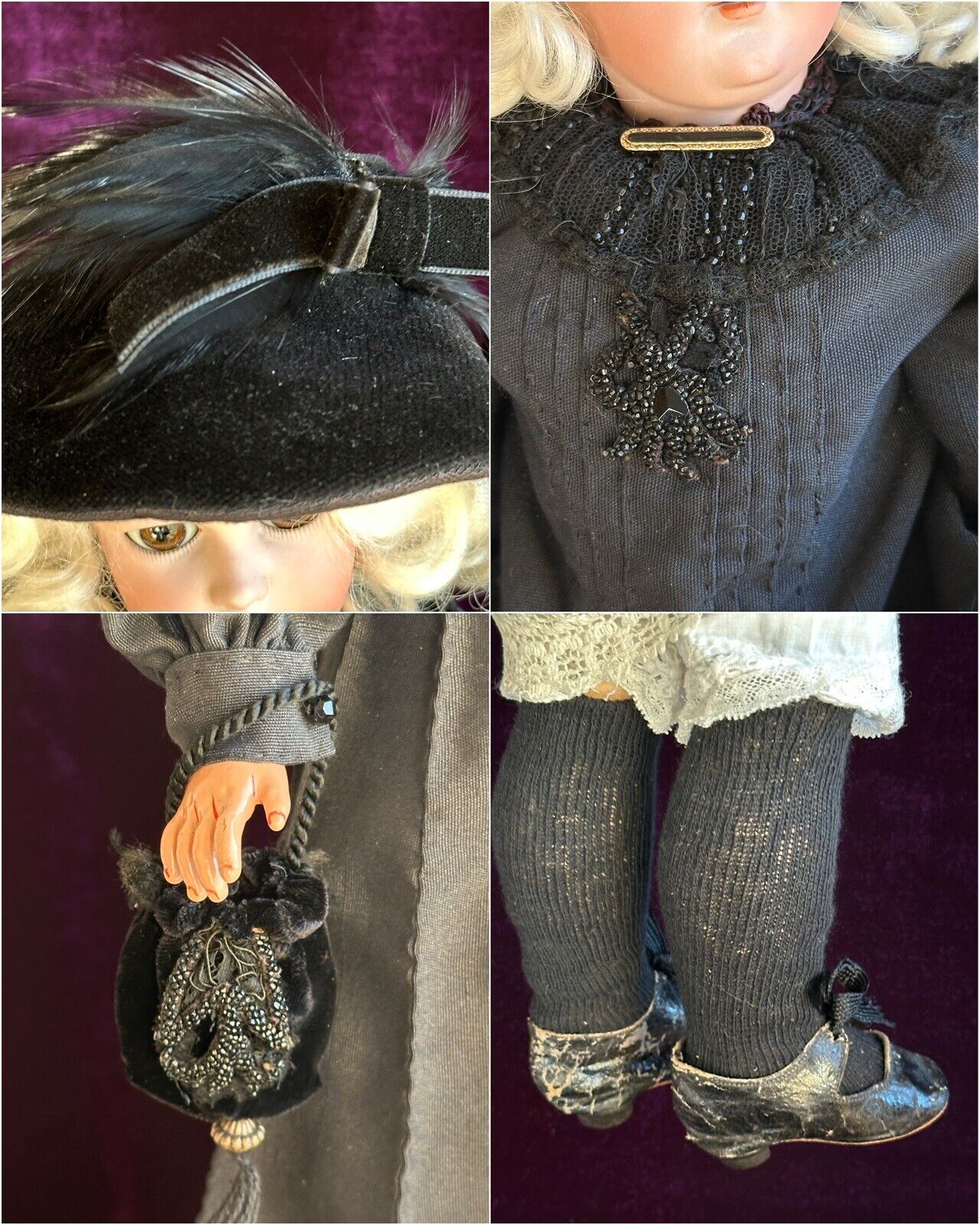 Antique German 21” Simon Halbig 1159 Fashion Lady Bisque Head Gibson Girl Doll