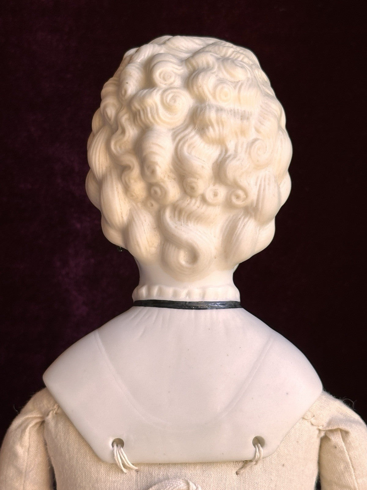 Vintage 17.5” Reproduction of Antique German Parian China Doll Pierced Ears