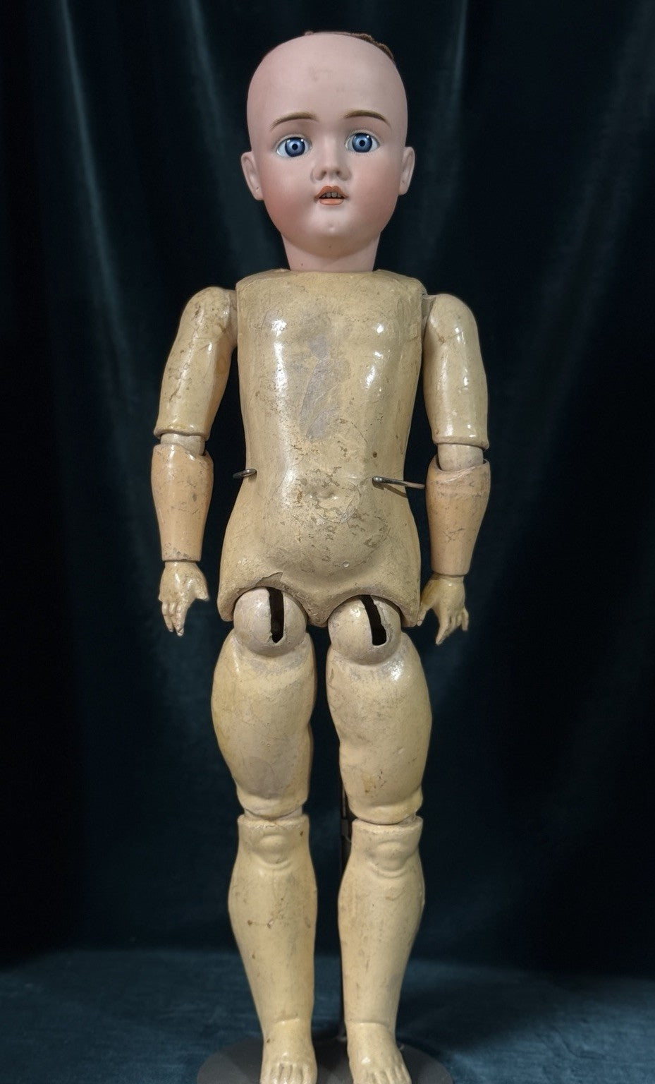 Antique German Walkure 24” Doll Bisque Head Composition Body