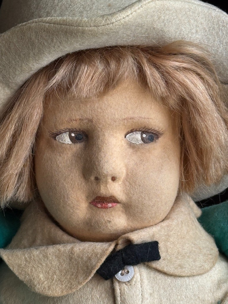 Large Vintage Italian 16” Lenci 300 Series Felt Gentleman Boy Doll
